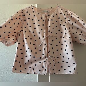 Abercrombie & Fitch short sleeve tie top